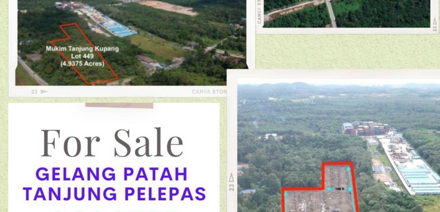 COMMERCIAL LAND FOR SALE GELANG PATAH TANJUNG PELEPAS